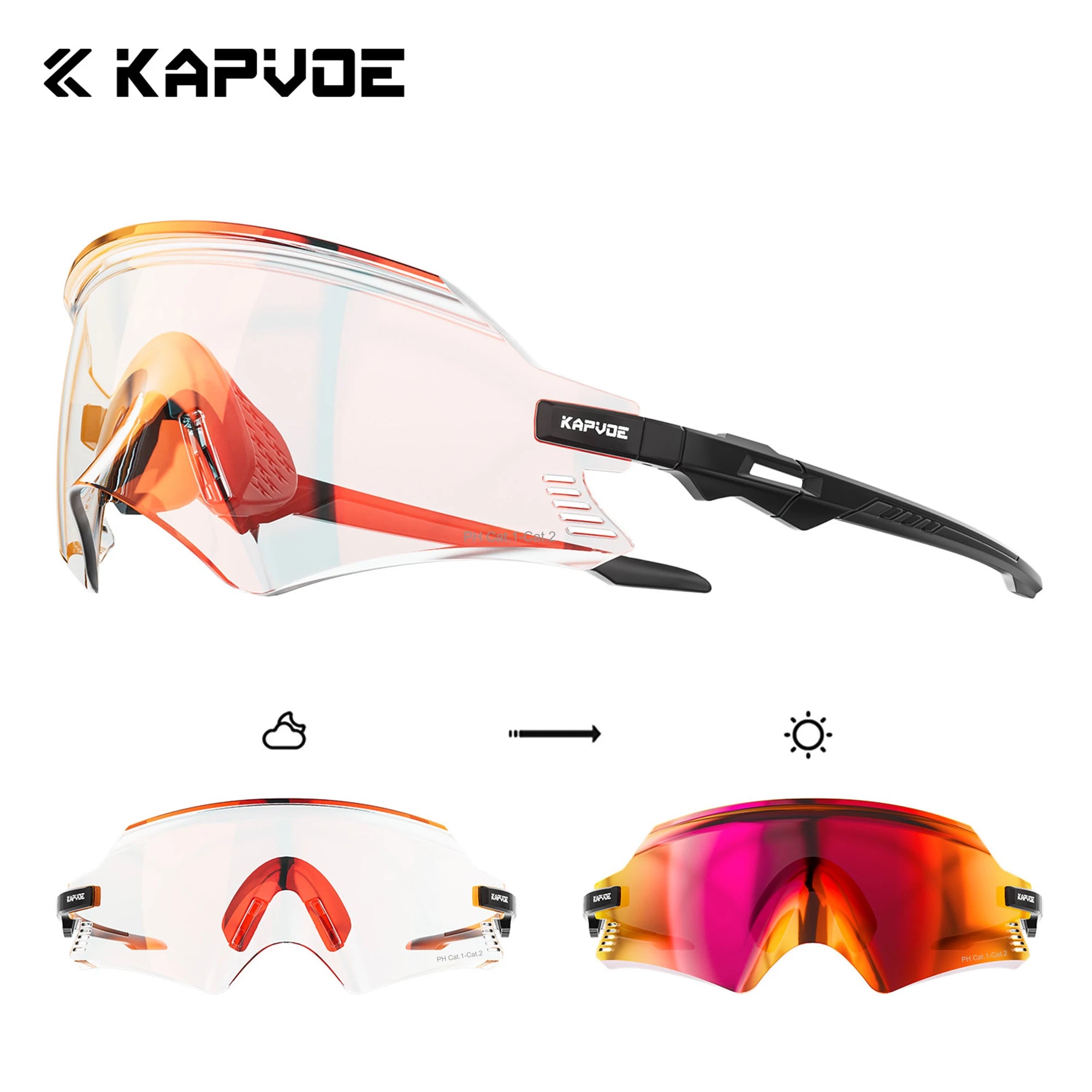 🕶️ KAPVOE Photochromic Cycling Sunglasses