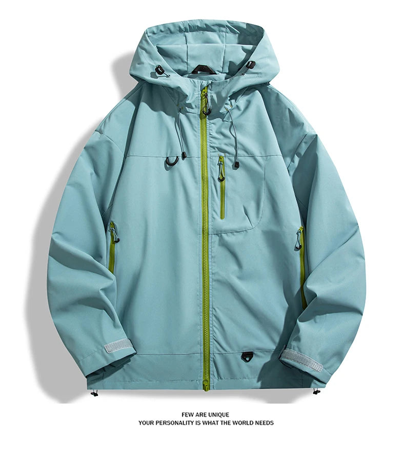 🧥 JNLN Unisex Waterproof Windbreaker – Single‑Layer Outdoor Jacket