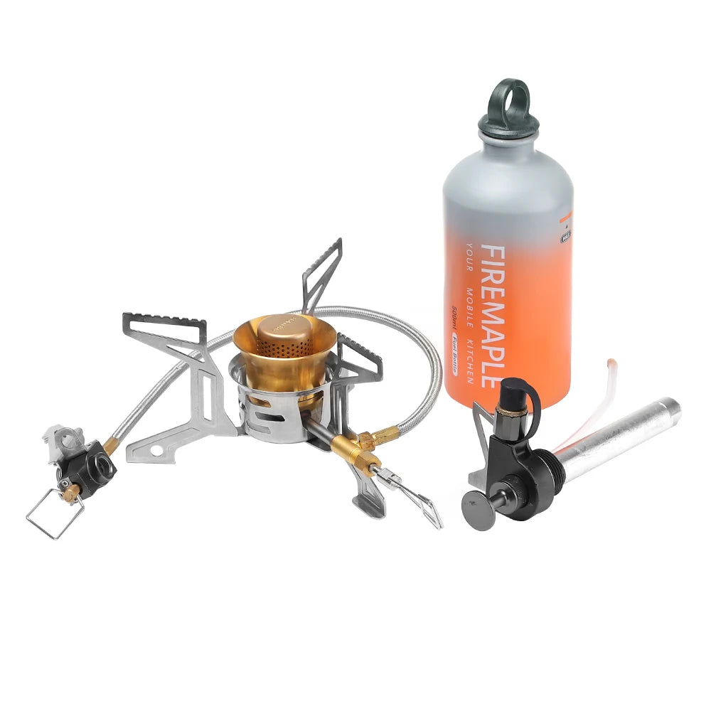 Fire-Maple Lava Multi-fuel Backpacking Stove Compact Outdoor Hiking Camping Portable Oil Gas Stove with Fuel Bottle