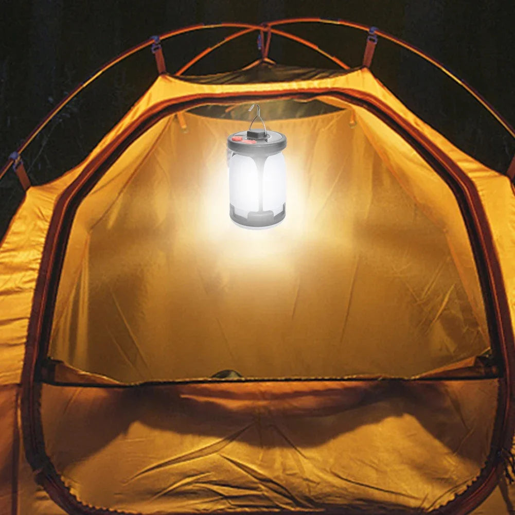 Rechargeable LED Camping Lantern With folding LED floodlight Portable Tent Light With 3 Light Modes For Camping, Hiking, Fishing
