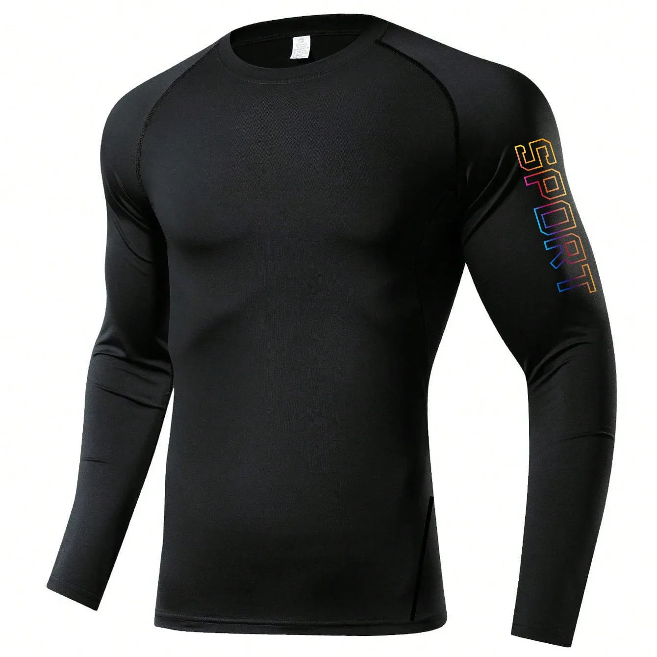 🖤 Men’s Black Compression Long Sleeve Base Layer