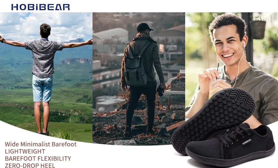 🦶 HOBIBEAR Unisex Wide Toe Barefoot Minimalist Shoes