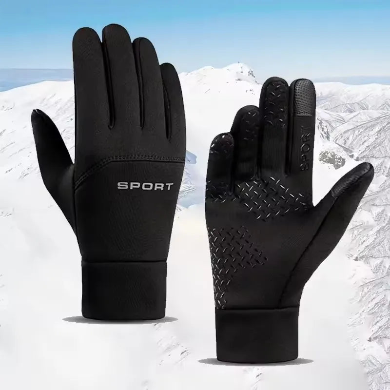 🧤 Men  Winter Thermal Gloves – Windproof, Touchscreen, Non‑Slip