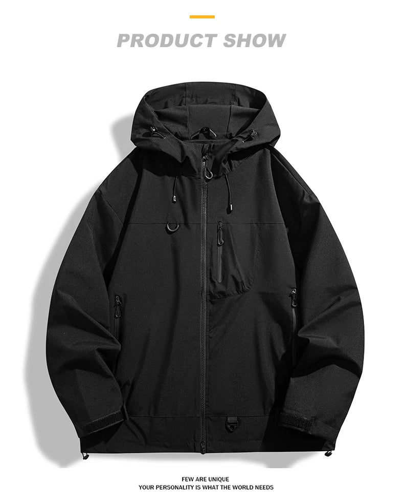 🧥 JNLN Unisex Waterproof Windbreaker – Single‑Layer Outdoor Jacket