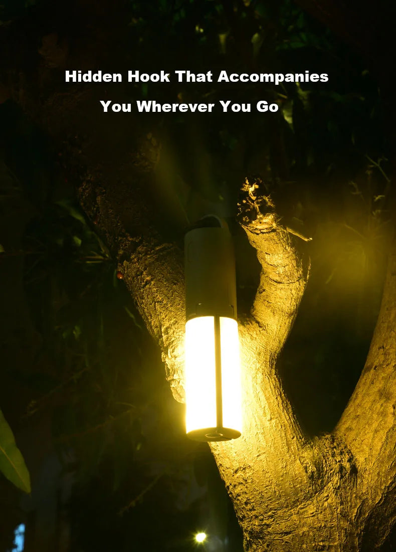 Outdoor Camping Light Portable Lantern Folding Rechargeable 3 Modes Dimmable for Outdoor Indoor Camping Tent Emergency Lighting