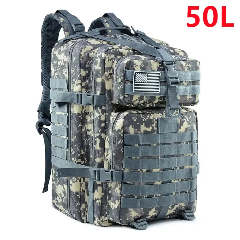 🎒 30L / 50L Tactical Backpack | MOLLE EDC Rucksack