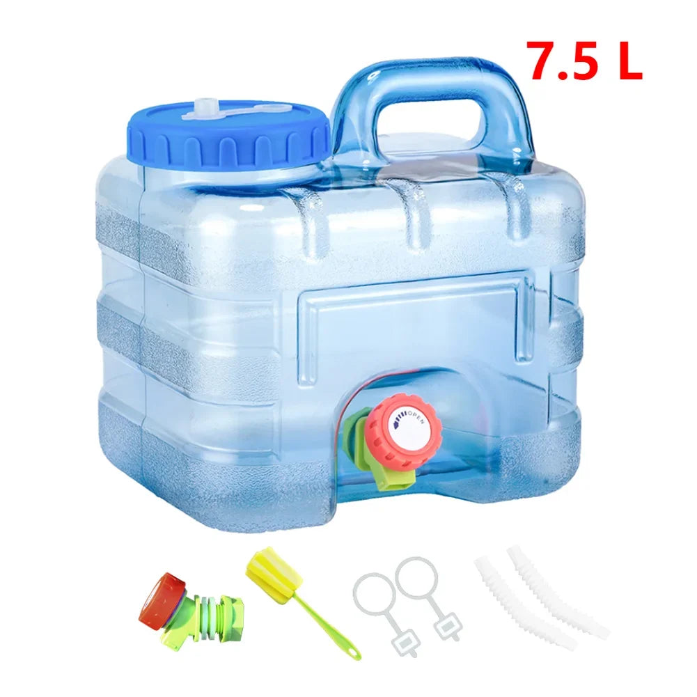 22L/20L/18L Large Capacity Water Container Water Canister Drinking Water Storage Bucket With Handle for Camping Travel Drinking