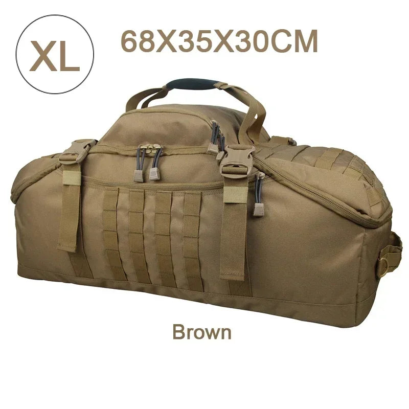 🎒 30L / 45L / 80L Tactical Duffle Backpack | 3‑in‑1 MOLLE Outdoor Bag Convertible design: works as backpack, duffle bag, or shoulder bag — tough, waterproof, built for travel, camping, and heavy use