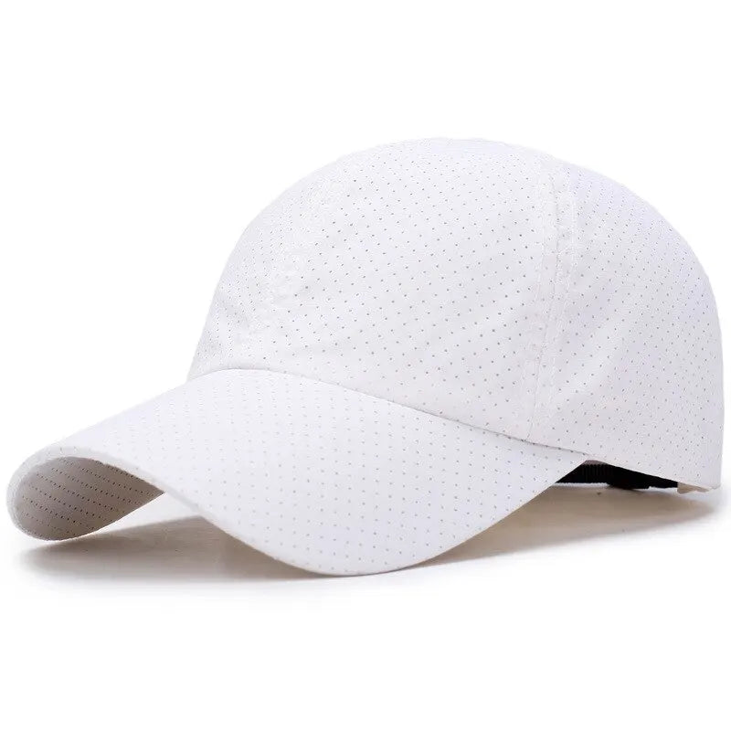 🧢 Solid Colour Mesh Baseball Cap – Korean Style Sunscreen Hat