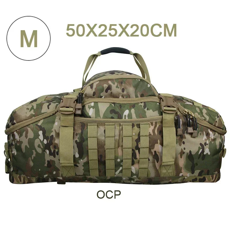 🎒 30L / 45L / 80L Tactical Duffle Backpack | 3‑in‑1 MOLLE Outdoor Bag Convertible design: works as backpack, duffle bag, or shoulder bag — tough, waterproof, built for travel, camping, and heavy use