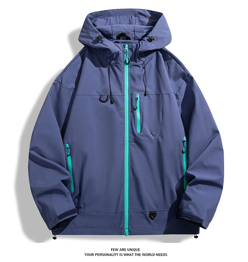 🧥 JNLN Unisex Waterproof Windbreaker – Single‑Layer Outdoor Jacket