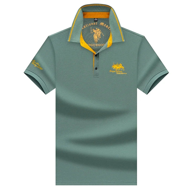 🎩 Men’s Embroidered Short‑Sleeve Polo Shirt