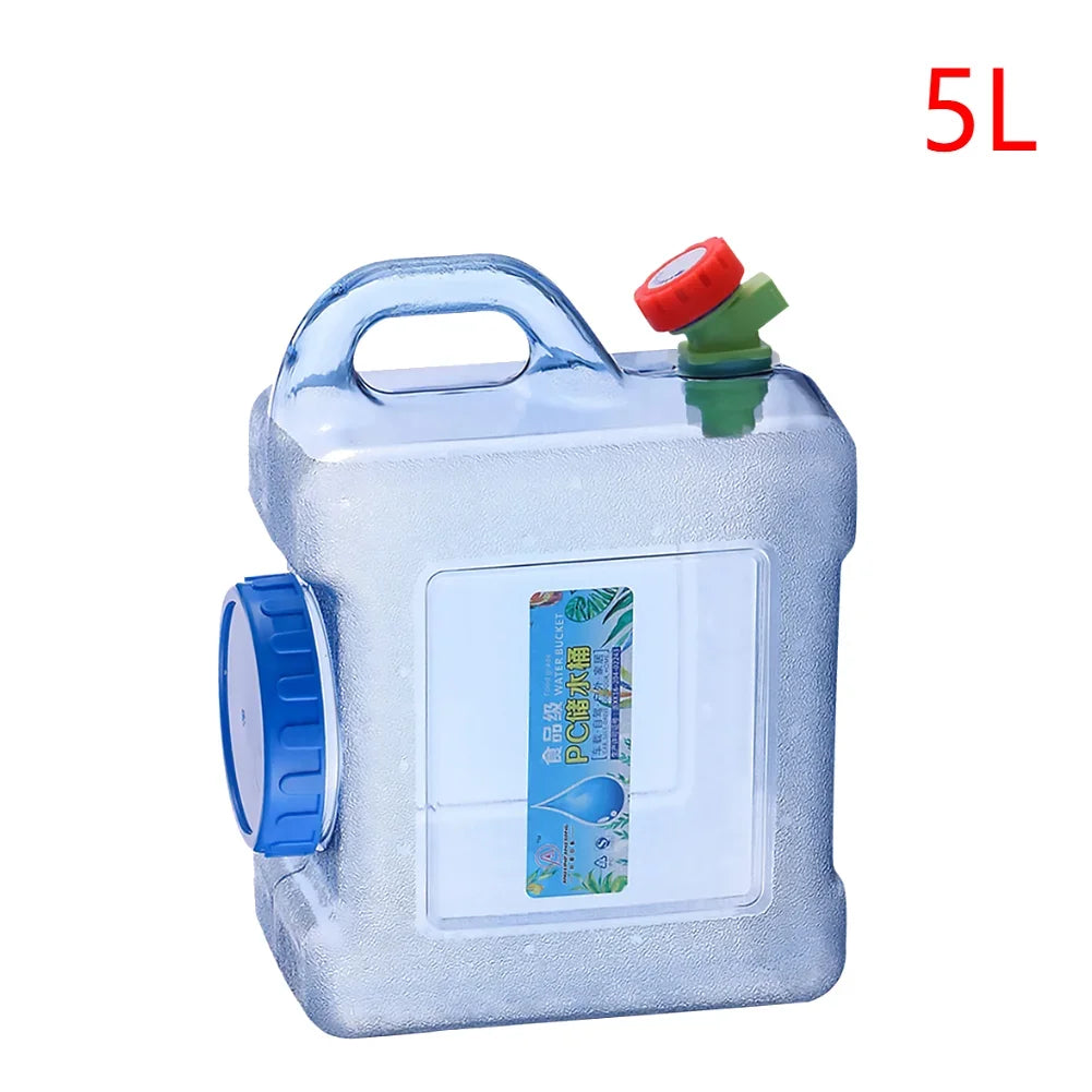 6/8/13/18L Water Container Portable Water Tank Container with Faucet No Leakage Large Capacity for Camping Cooking Water Storage