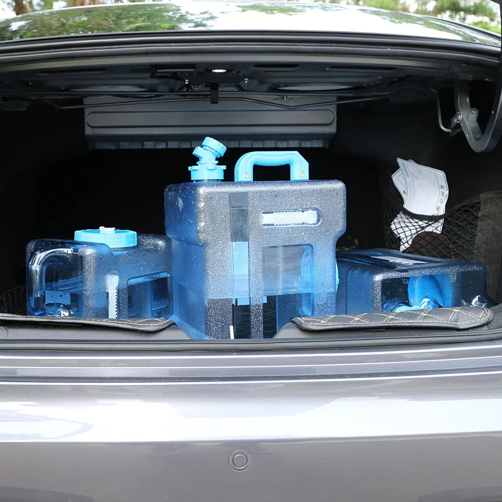 6/8/13/18L Water Container Portable Water Tank Container with Faucet No Leakage Large Capacity for Camping Cooking Water Storage