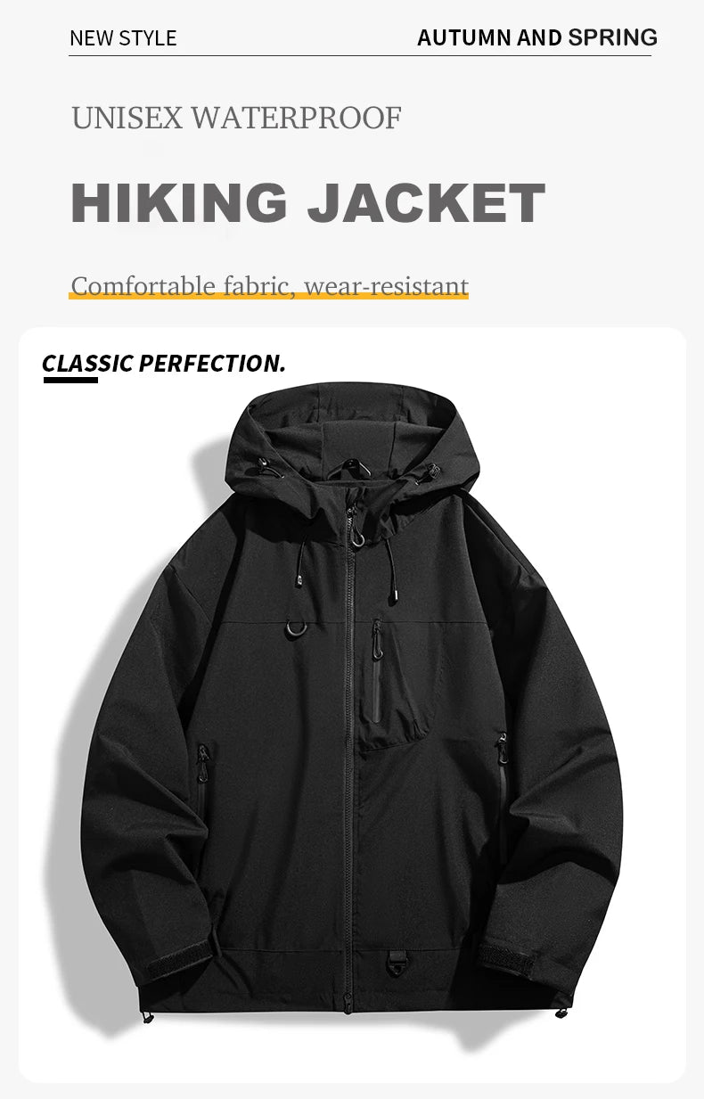 🧥 JNLN Unisex Waterproof Windbreaker – Single‑Layer Outdoor Jacket