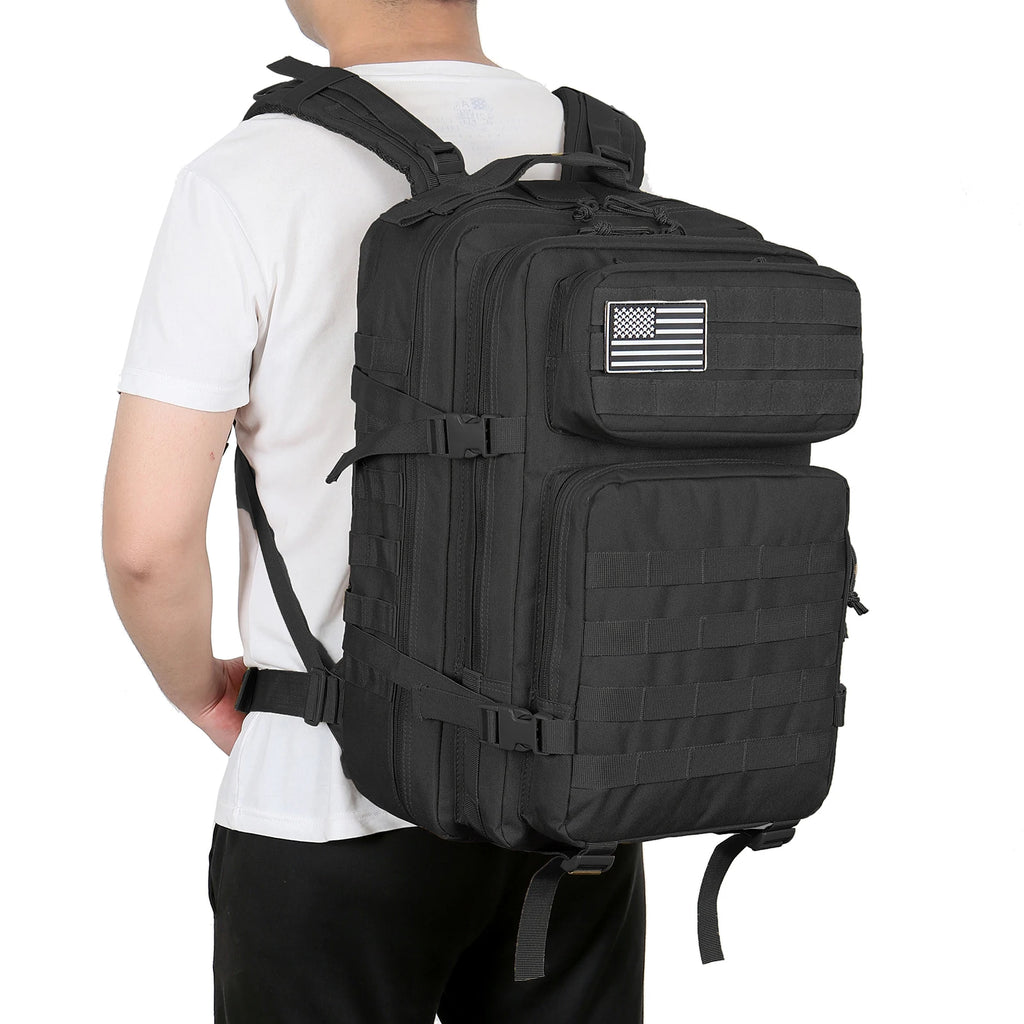 🎒 45L Tactical Outdoor Backpack | 3‑Day Molle Hiking Pack