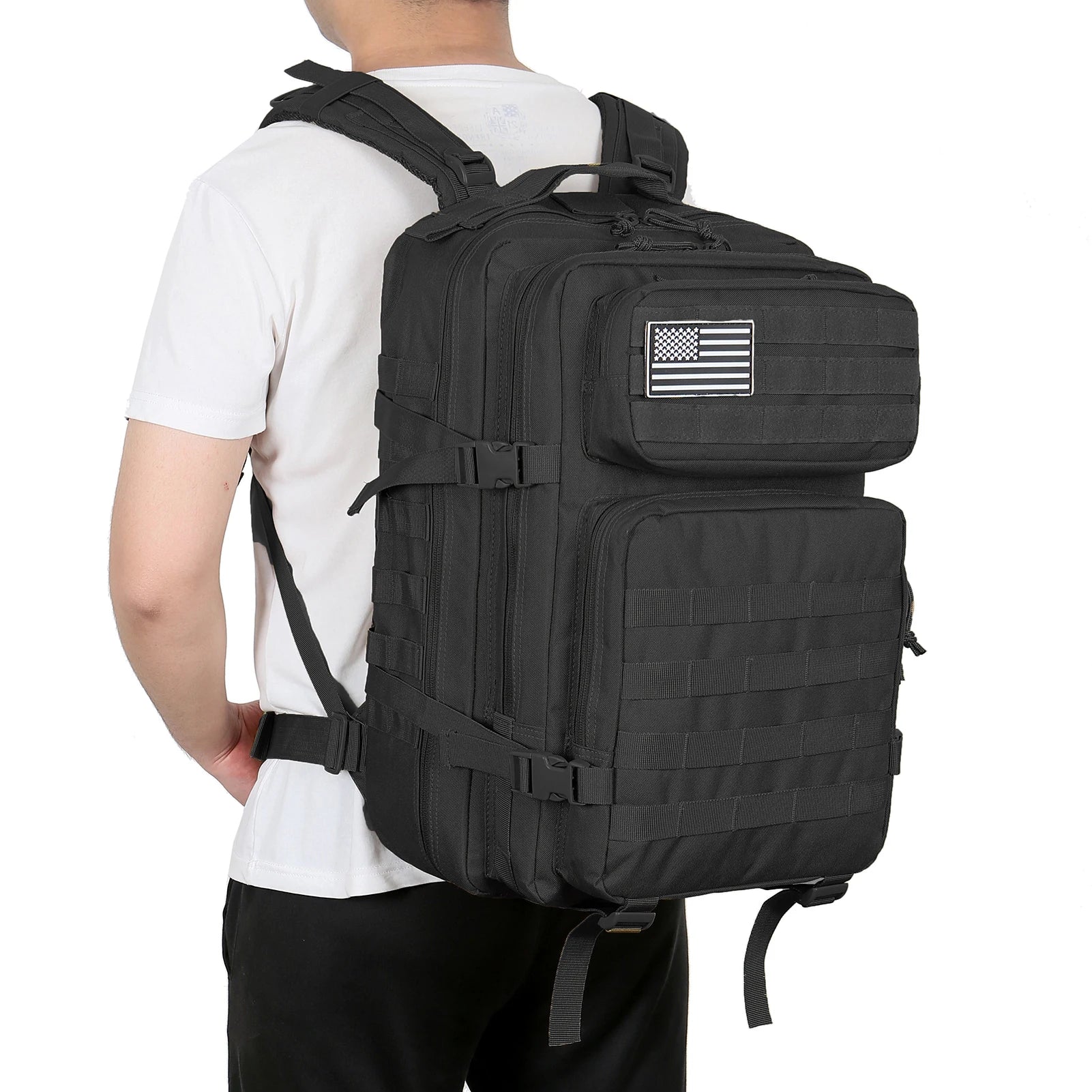 🎒 45L Tactical Outdoor Backpack | 3‑Day Molle Hiking Pack