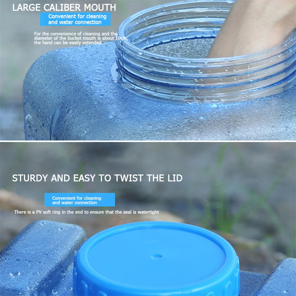 22L/20L/18L Large Capacity Water Container Water Canister Drinking Water Storage Bucket With Handle for Camping Travel Drinking