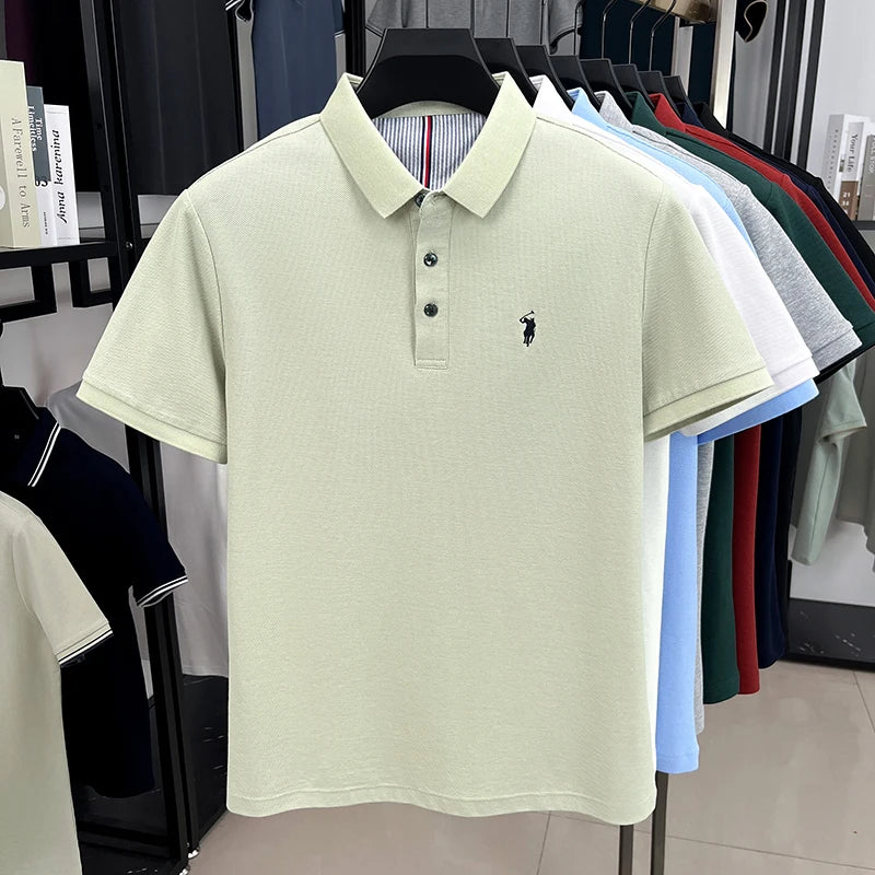 🐎 100% Pure Cotton Pony‑Embroidered Men’s Polo Shirt