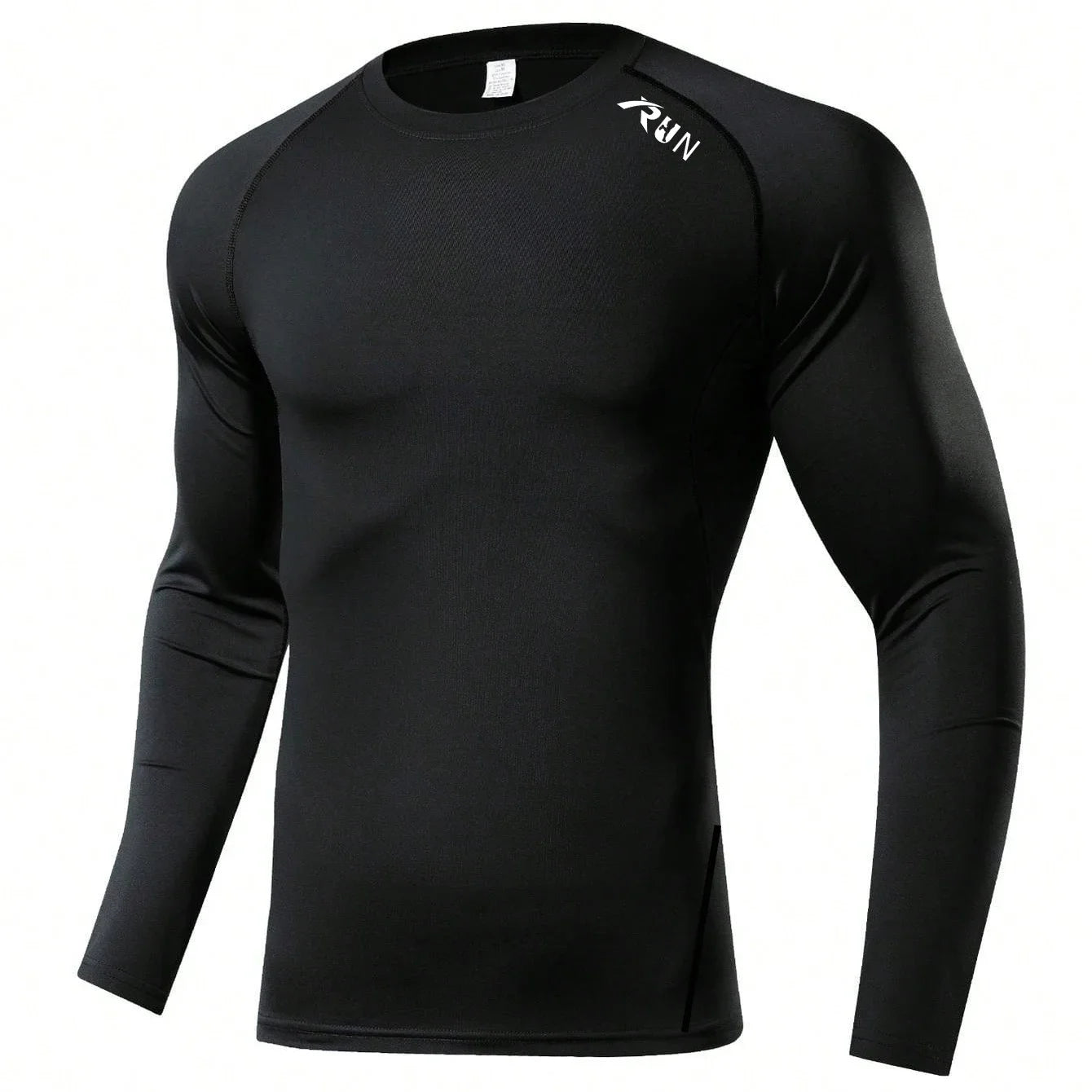 🖤 Men’s Black Compression Long Sleeve Base Layer