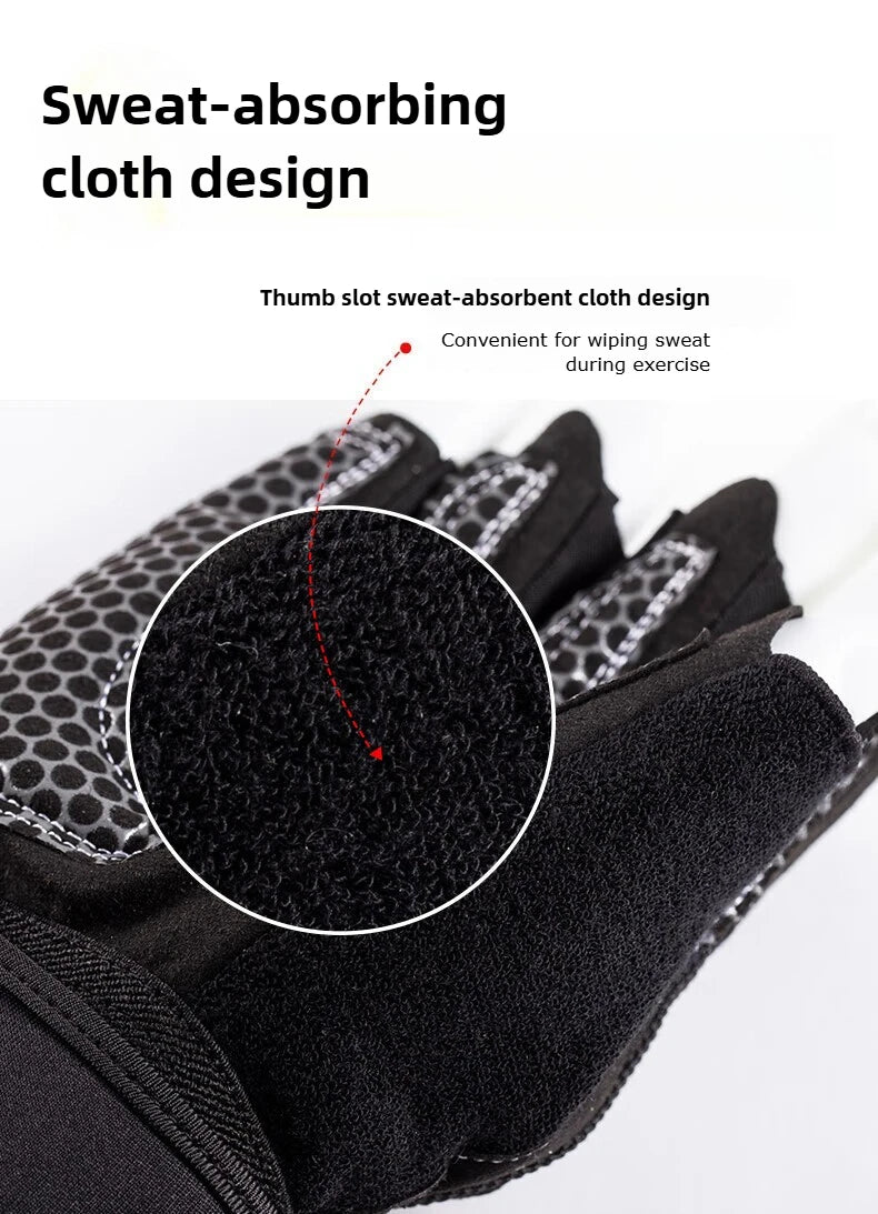 🧤 Half‑Finger Workout Gloves – With Wrist Wrap Support
