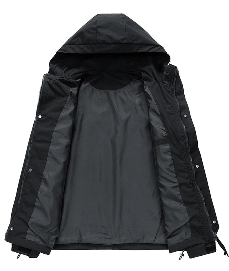 🧥 Men’s Black Softshell Windbreaker Bomber Jacket