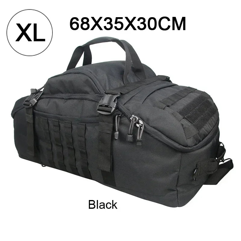 🎒 30L / 45L / 80L Tactical Duffle Backpack | 3‑in‑1 MOLLE Outdoor Bag Convertible design: works as backpack, duffle bag, or shoulder bag — tough, waterproof, built for travel, camping, and heavy use