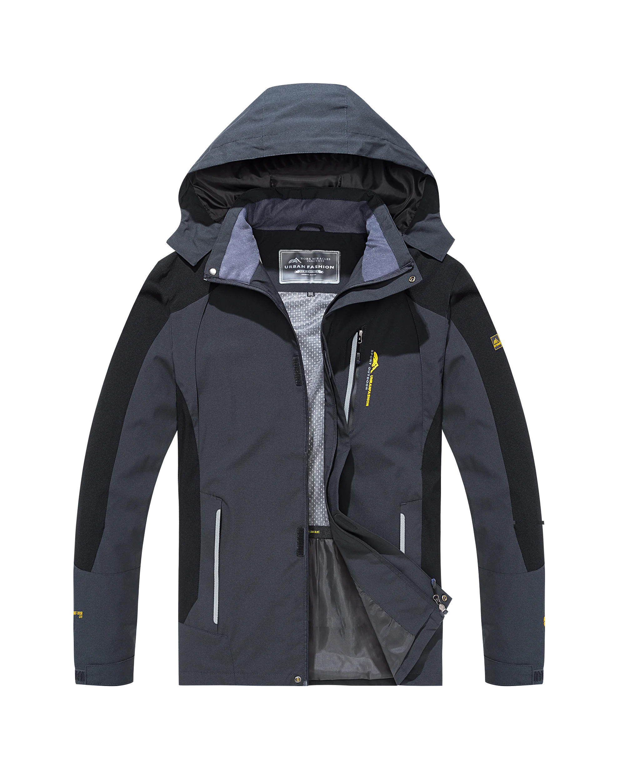 🧥 Men’s Large Size Waterproof Hiking & Outdoor Jacket