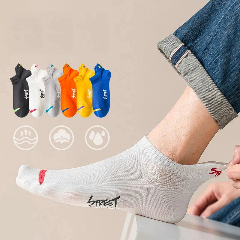 🧦 5/10 Pairs | Unisex Summer Mesh Ankle Socks