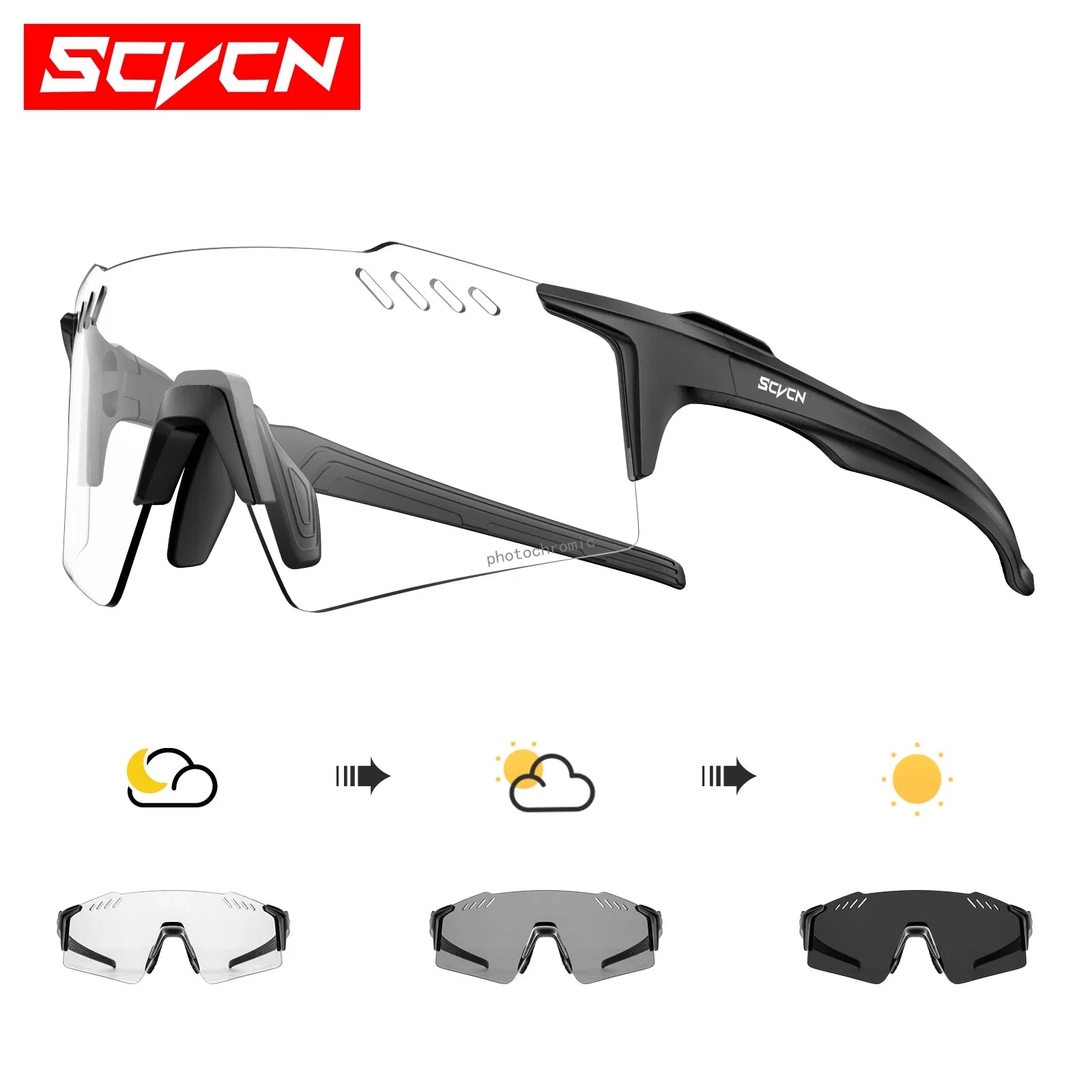 🕶️ SCVCN Photochromic Cycling & Sports Sunglasses