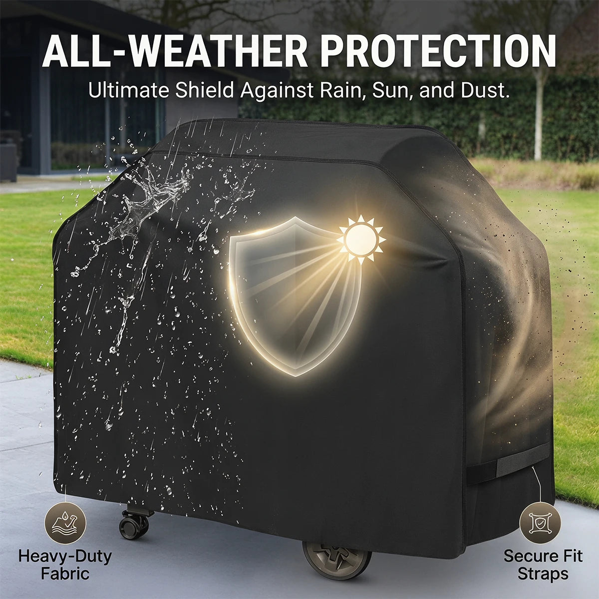 Durable Grill Guard Protects Against UV Rays, Wind and Dust, Fits Most Grills Including Weber, Char-Broil, Nexgrill