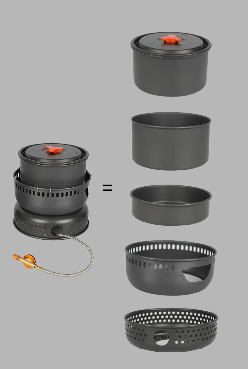 Camping Gas Stove Alcohol Stove Cooking Pot Optional XBL100-Q1 Stove Burner Pots Pan Set