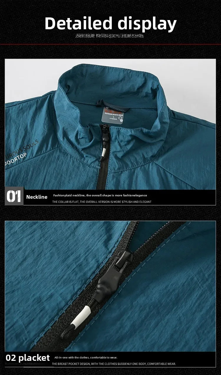 ☀️ Men’s UPF100+ Summer Ultra-Light UV Windbreaker