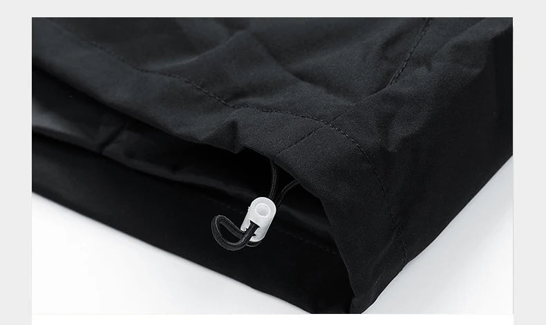 🧥 Men’s Black Softshell Windbreaker Bomber Jacket
