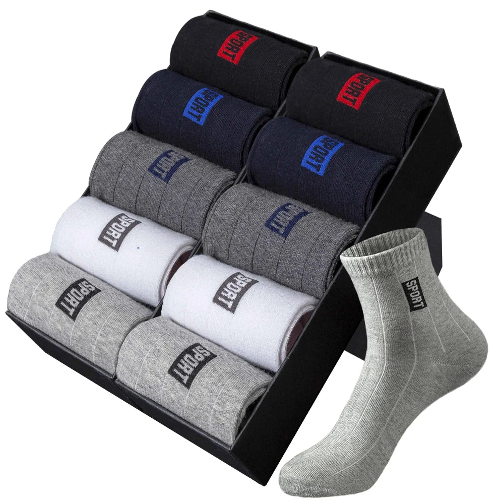 🧦 20Pcs = 10 Pairs | Men’s Business Cotton Socks