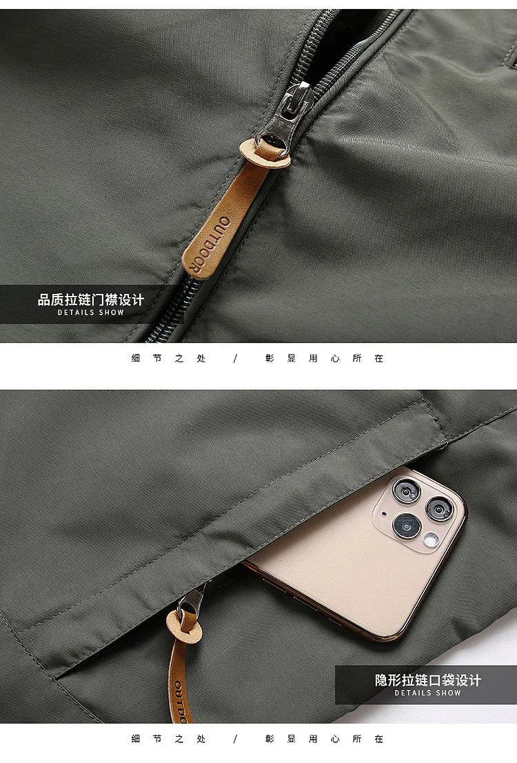 Men’s Spring/Autumn Outdoor Tactical Windbreaker Jacket