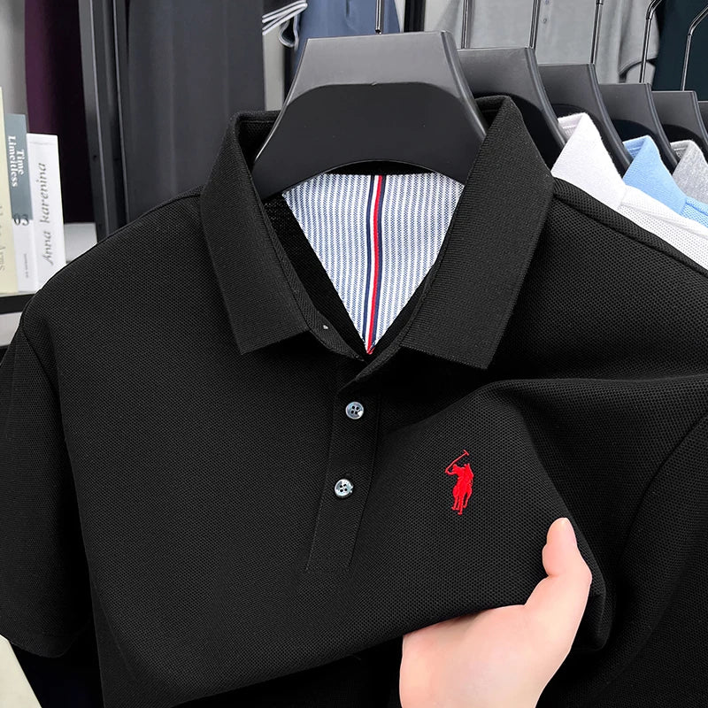 🐎 100% Pure Cotton Pony‑Embroidered Men’s Polo Shirt