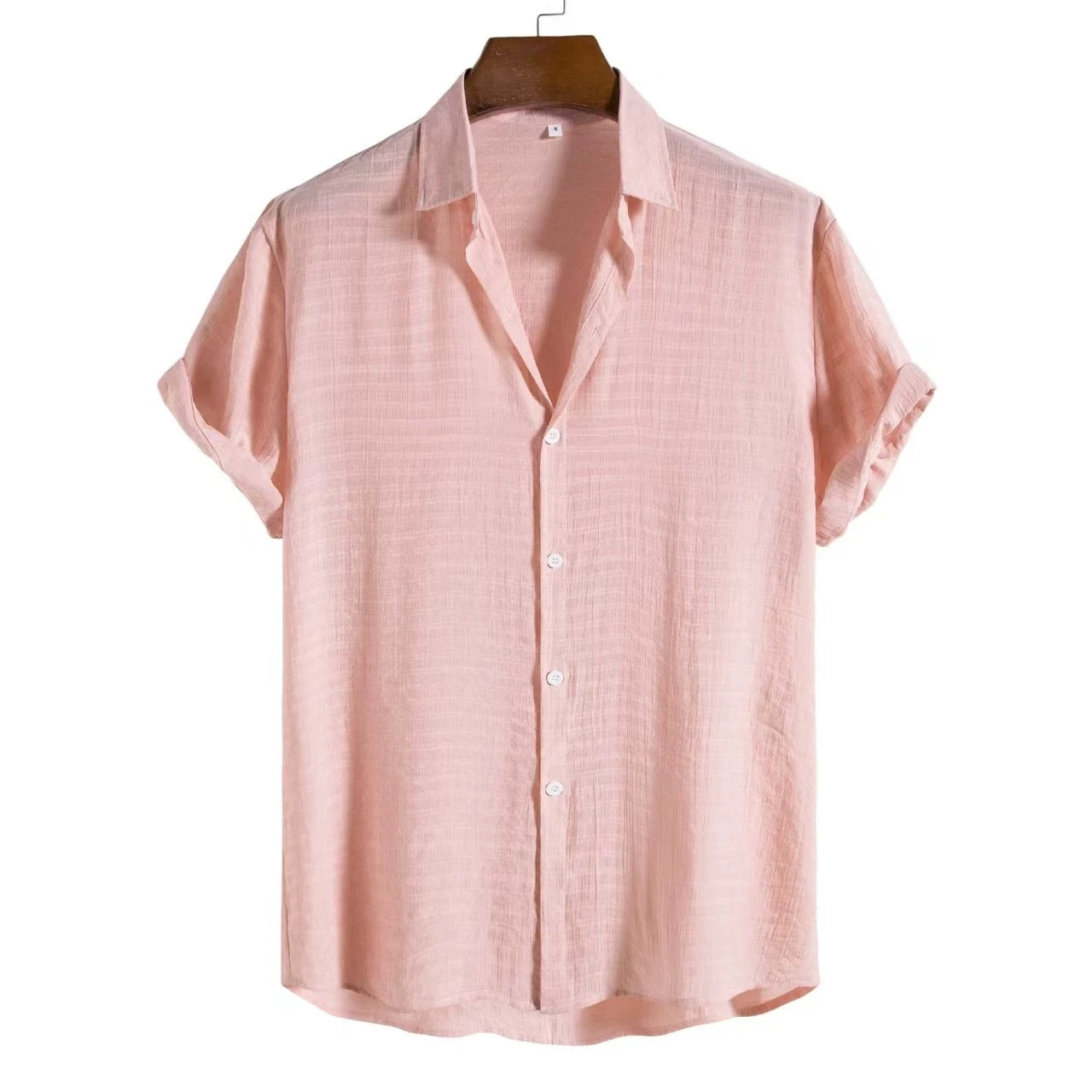 🌿 Men’s Cotton Linen Short Sleeve Shirt / Tee – Ultimate Summer Cool