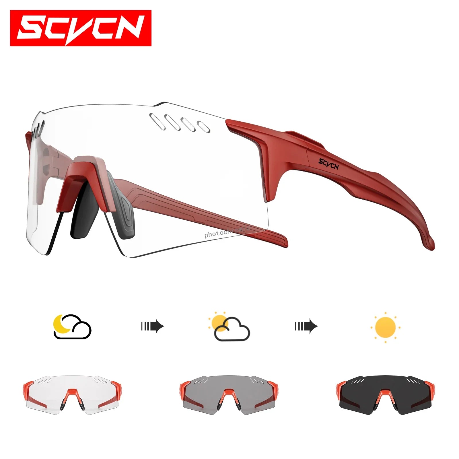 🕶️ SCVCN Photochromic Cycling & Sports Sunglasses