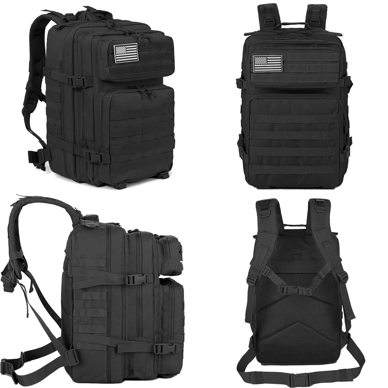 🎒 45L Tactical Outdoor Backpack | 3‑Day Molle Hiking Pack