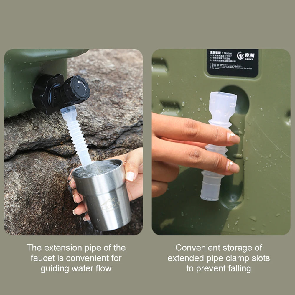 11/12L Water Storage Container with Faucet Portable Water Tank Large Capacity Drinking Water Bucket for Vehicle Car Camping