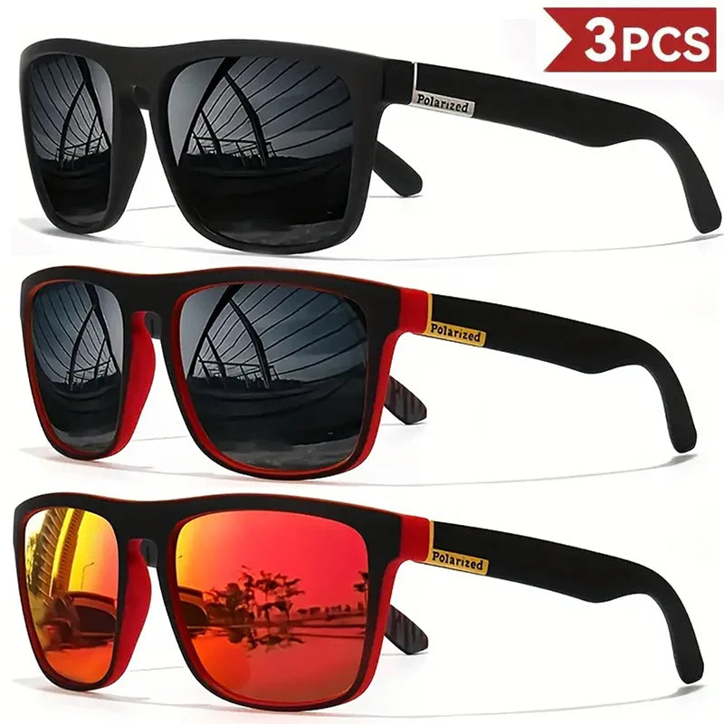 🕶️ Men’s Classic Square Sports Sunglasses (1/3/4 PCS Pack)