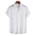 🌿 Men’s Cotton Linen Short Sleeve Shirt / Tee – Ultimate Summer Cool