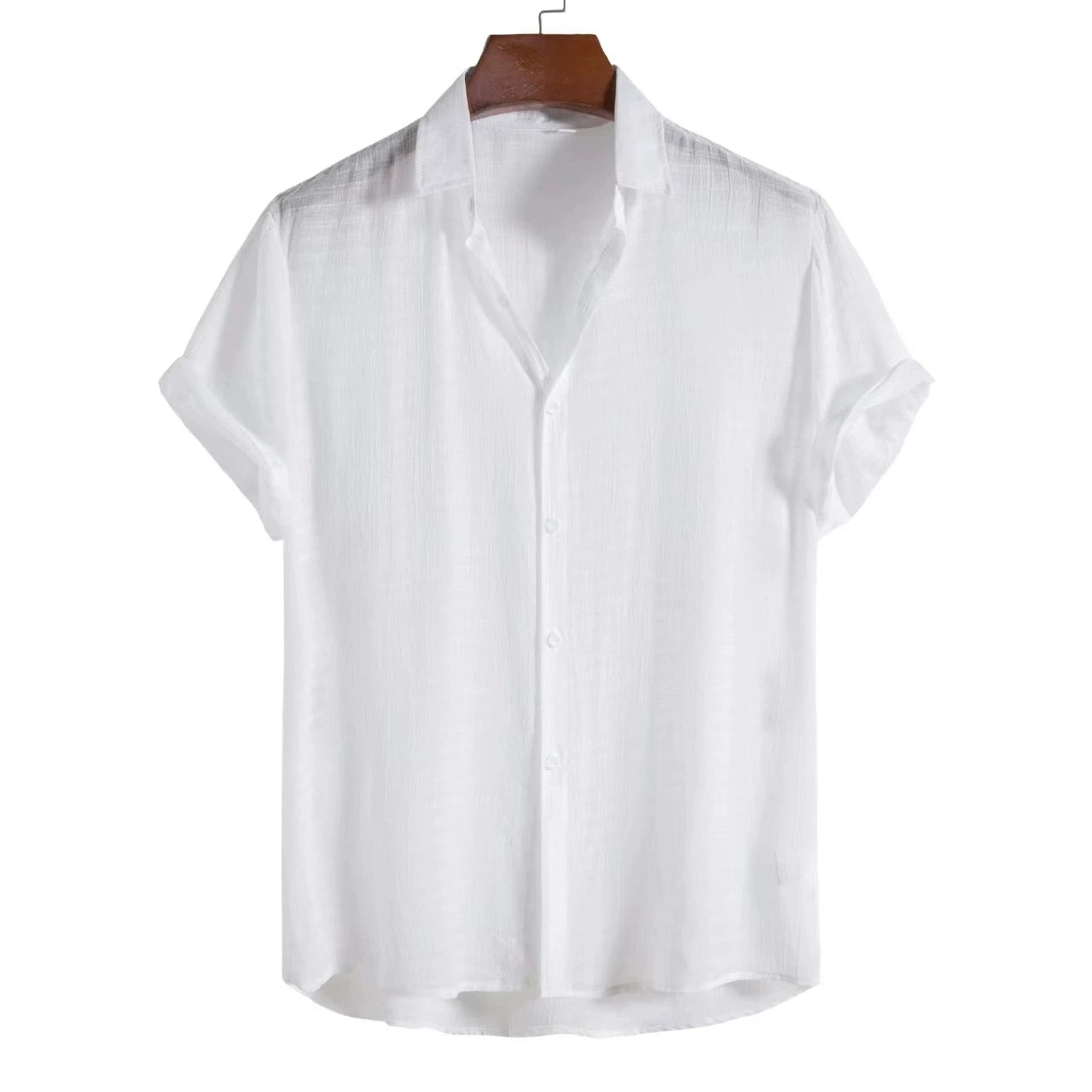 🌿 Men’s Cotton Linen Short Sleeve Shirt / Tee – Ultimate Summer Cool