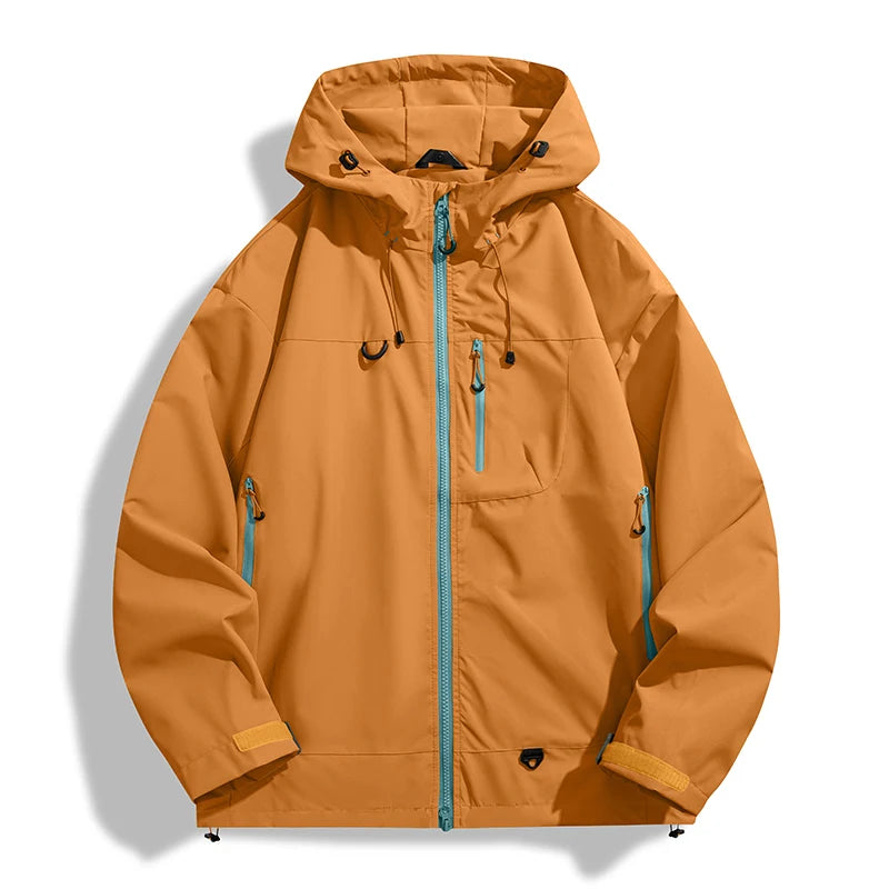 🧥 JNLN Unisex Waterproof Windbreaker – Single‑Layer Outdoor Jacket