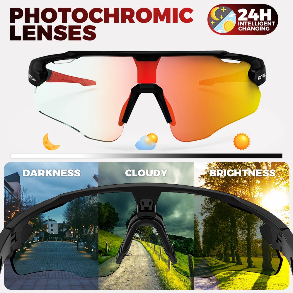 🕶️ VICTGOAL Photochromic Cycling Sunglasses