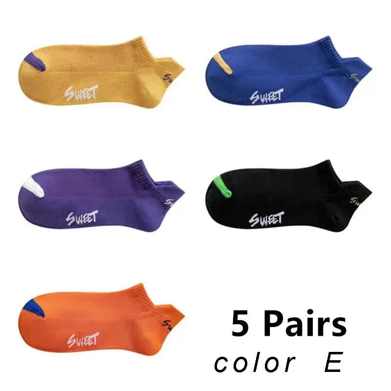 🧦 5/10 Pairs | Unisex Summer Mesh Ankle Socks