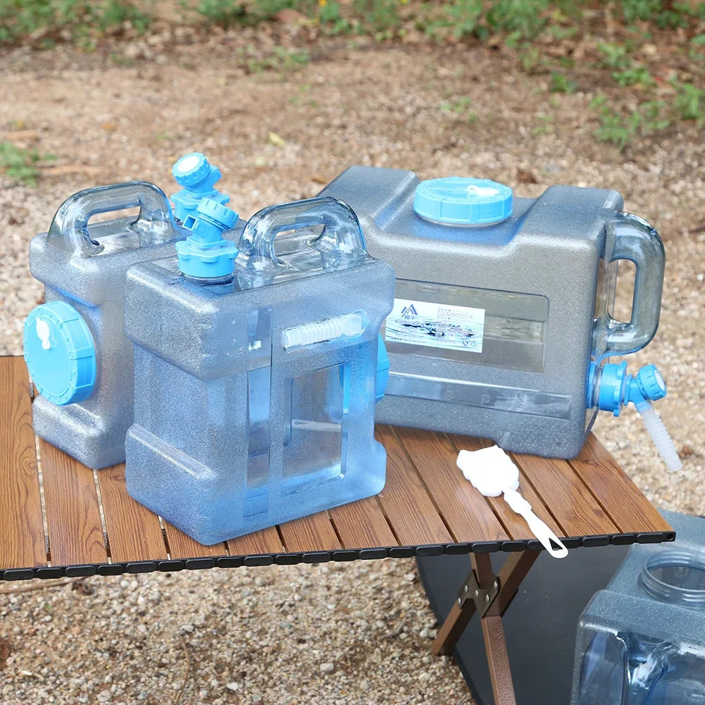 6/8/13/18L Water Container Portable Water Tank Container with Faucet No Leakage Large Capacity for Camping Cooking Water Storage