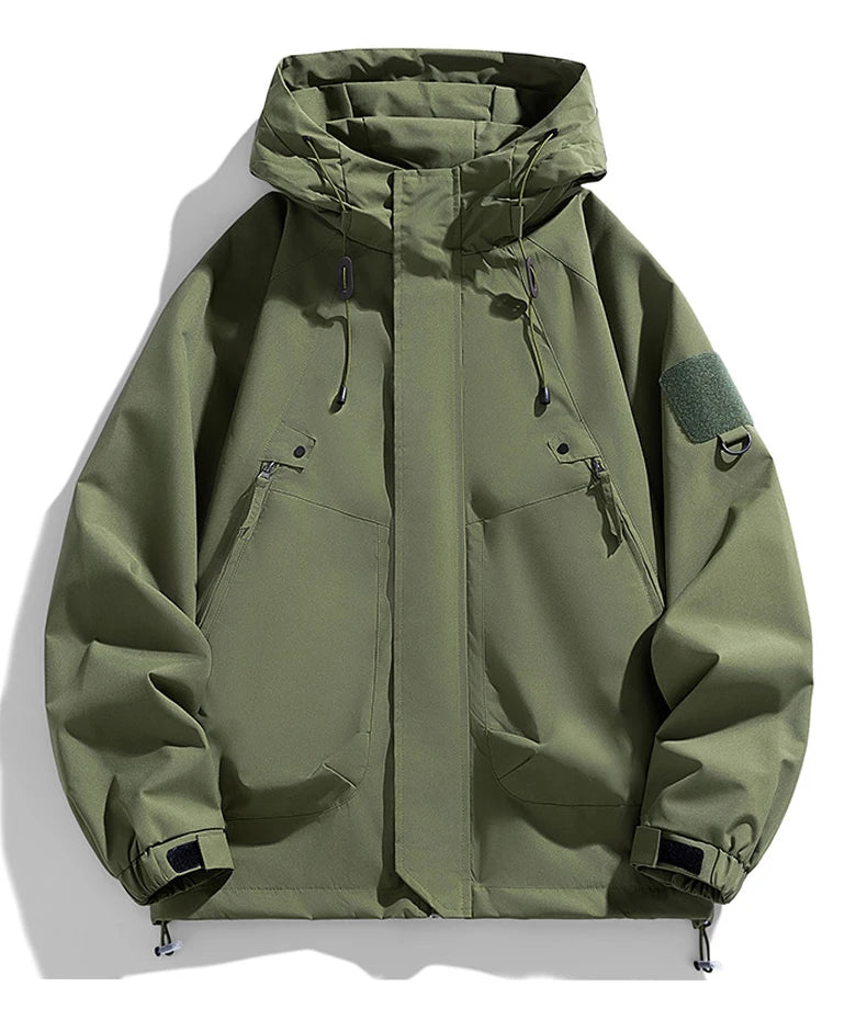 🧥 Men’s Black Softshell Windbreaker Bomber Jacket