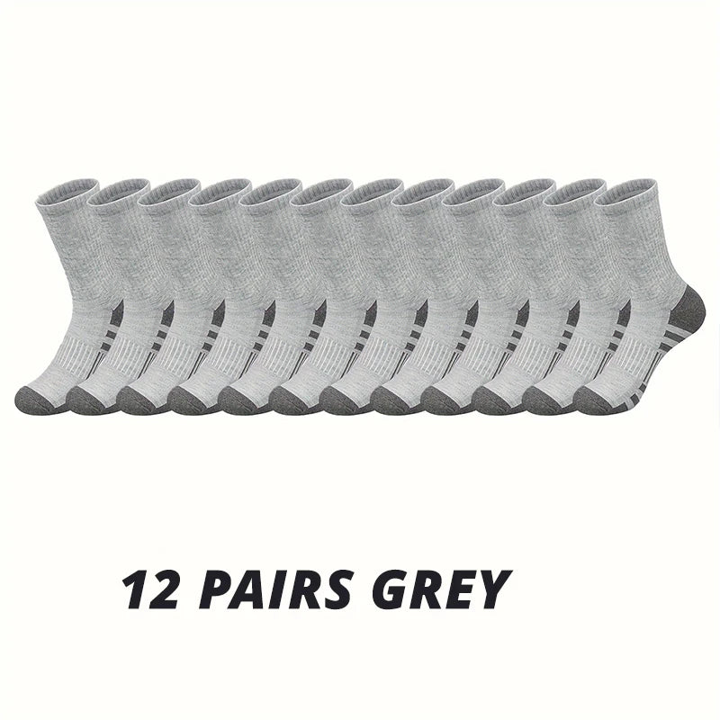 🧦 6 / 12 Pairs Men’s Ground‑Grip Sports Socks | Football & Gym
